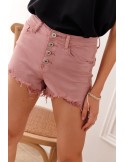 Shorts fastened with buttons, dark pink 381 - Online store - Boutique